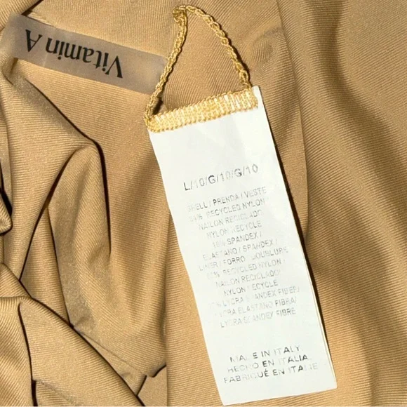 Vitamin A Leopard Print One Piece Swimsuit Size L 10 Adjus Straps resort wear - Picture 6 of 8